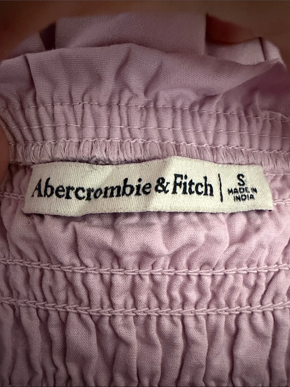 Abercrombie & Fitch Smocked Bodice Easy Maxi Dress in Lavender Size S